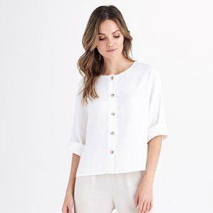 VETTA Capsule Boxy Blouse NWT Size S